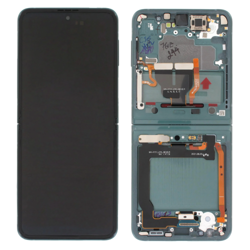 Samsung Galaxy Z Flip3 5G F711B Display And Digitizer Complete Green Service Pack