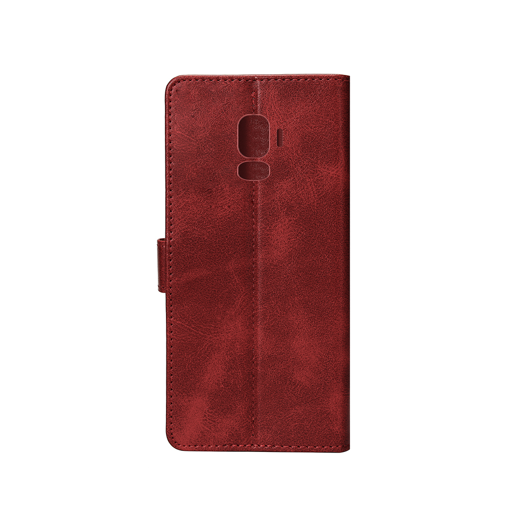 Rixus Bookcase For Samsung Galaxy S9 Plus G965F Dark Red
