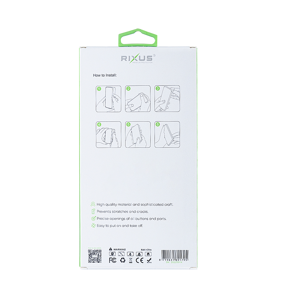 Rixus Anti-Burst Case For Samsung Galaxy S24 FE S721B Transparent