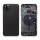 For iPhone 11 Pro Max Complete Housing Incl All Small Parts Without Battery and Back Camera (Black)