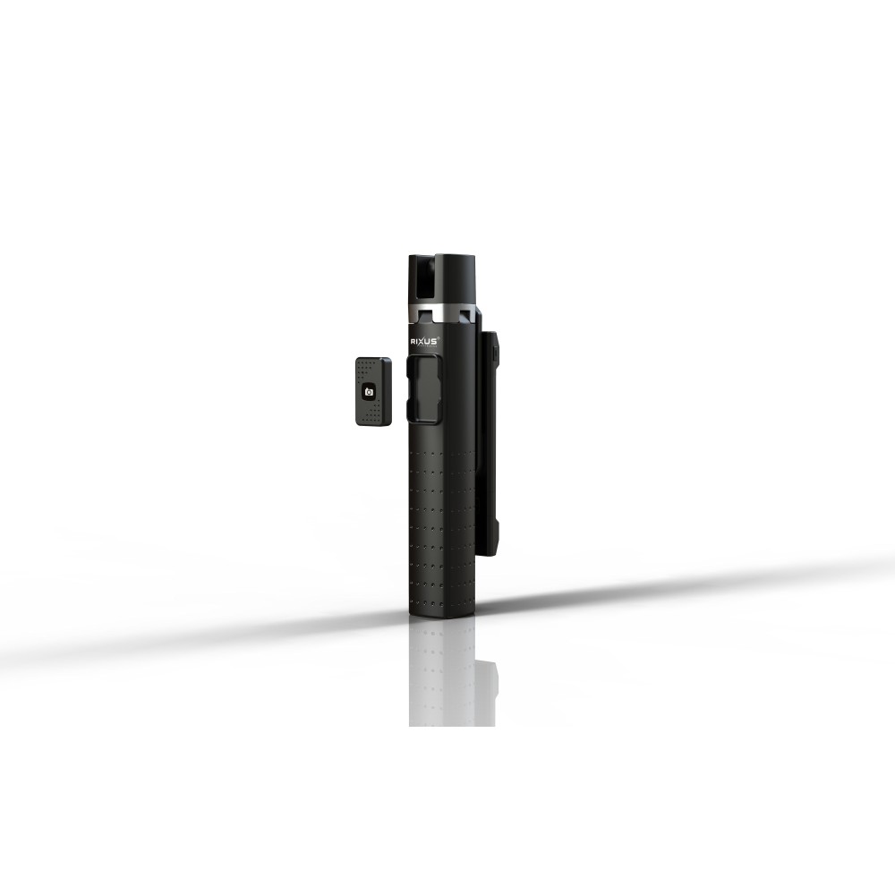 Rixus RXSF08 Aluminum High Quality Selfie Stick With Double Led Light Black