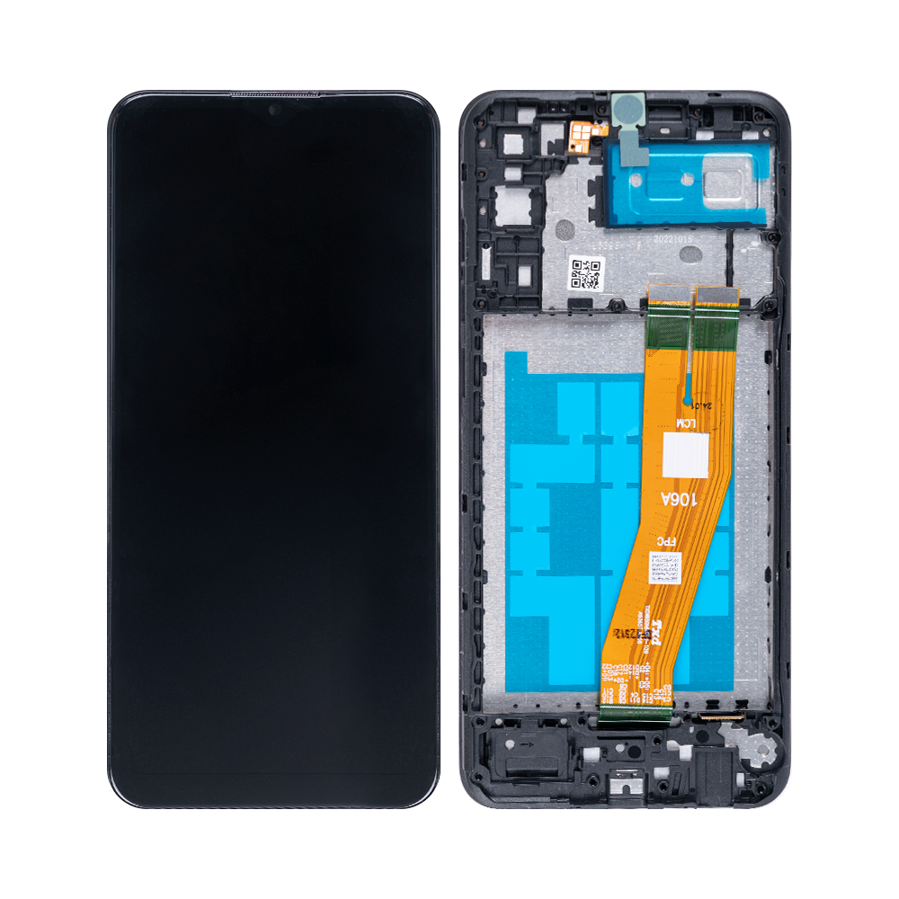 Samsung Galaxy A04e A042F Display And Digitizer With Frame Black Soft-OLED