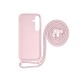 Rixus TPU Necklace Cord Cover For Samsung Galaxy A25 5G A256B Pink