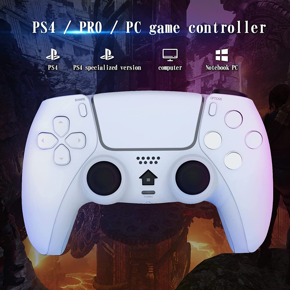 For PlayStation 4 Wireless Bluetooth Game Controller T28 White