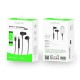 Rixus RXHD56L Lighting Wired Earbud Type Headphone With Microphone Black