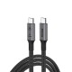 Rixus RXUC01 USB-C 4.0 To USB-C Cable 100CM 240W Grey
