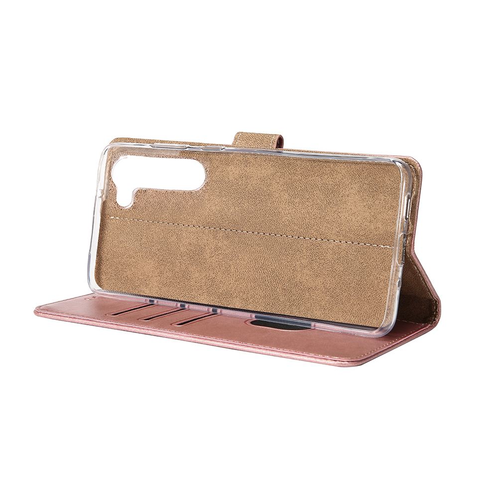 Rixus Bookcase For Samsung Galaxy S23 Ultra S918B Pink