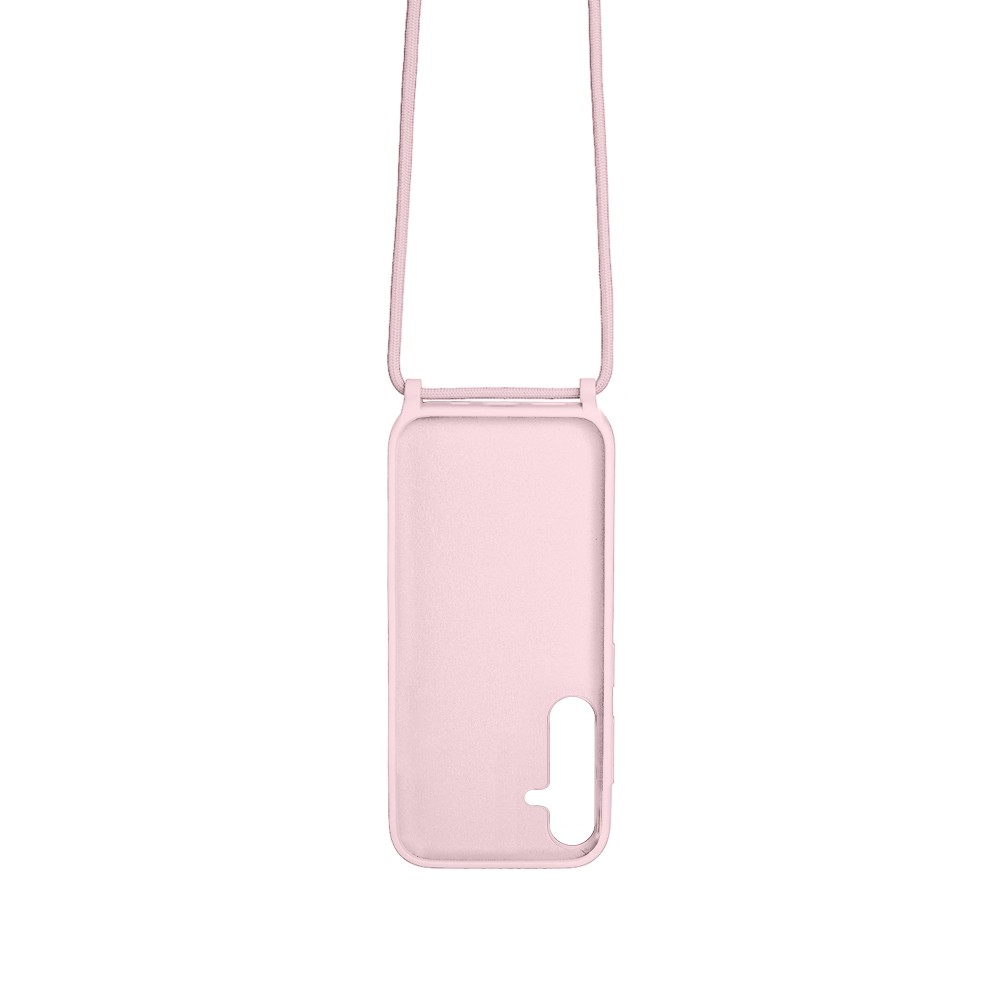 Rixus TPU Necklace Cord Cover For Samsung Galaxy A25 5G A256B Pink