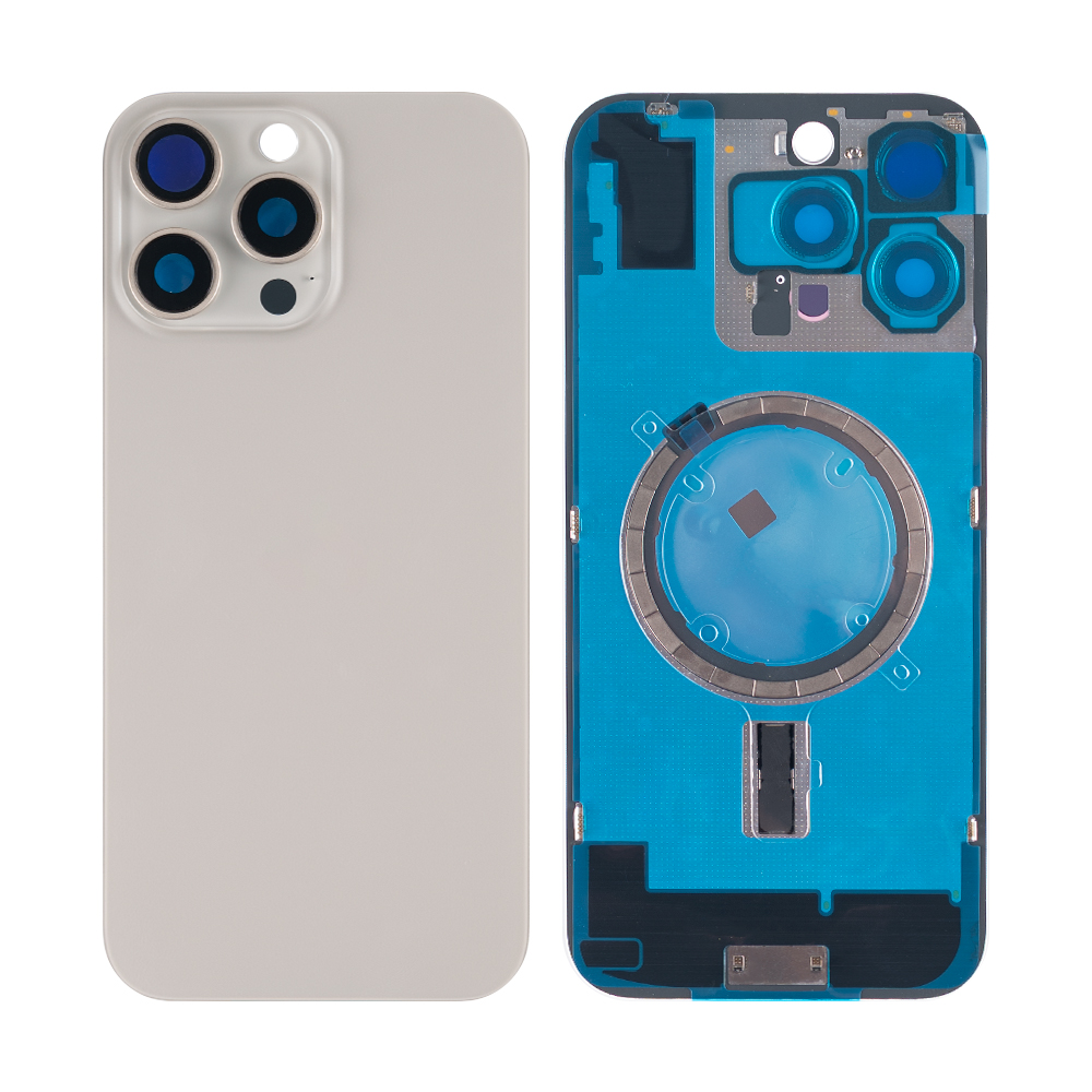For iPhone 16 Pro Max Extra Glass With NFC, Enlarged Camera Frame Natural Titanium