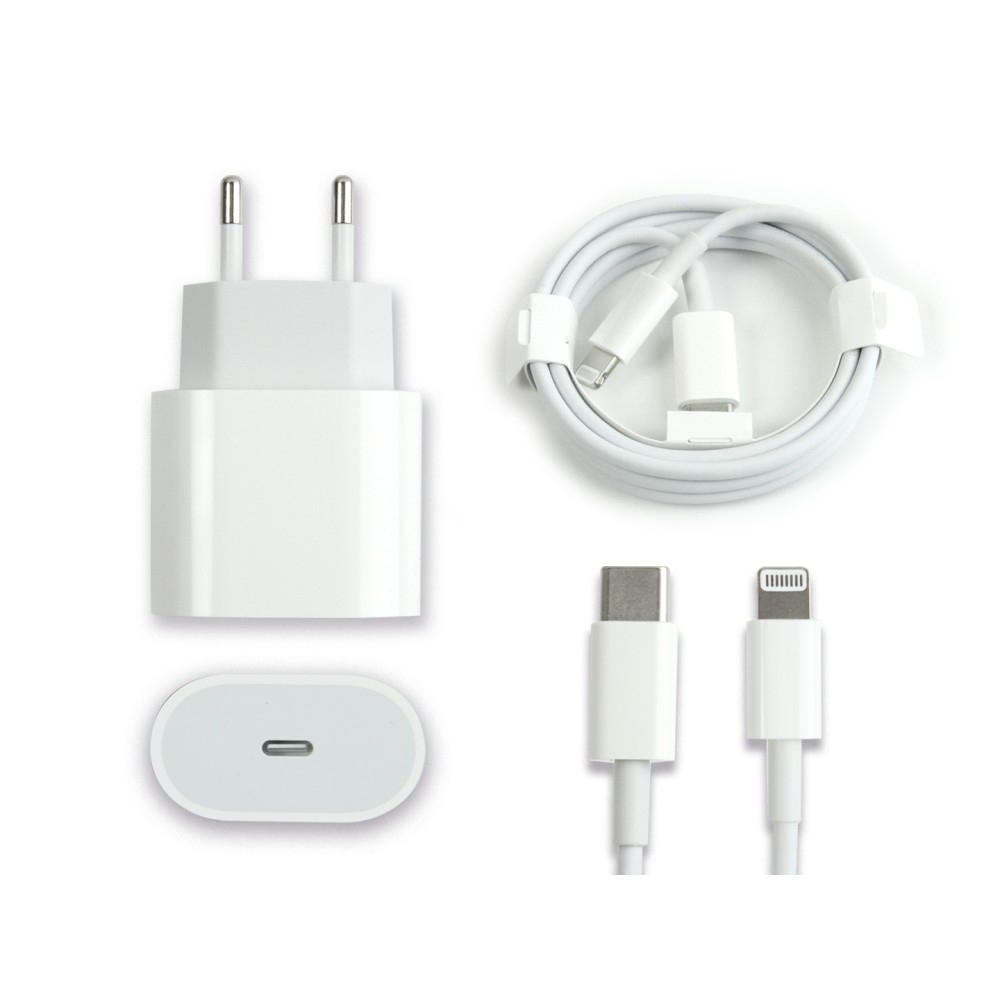 For Apple Charger USB-C 20W with Cable Lightning 1m Retail Box
