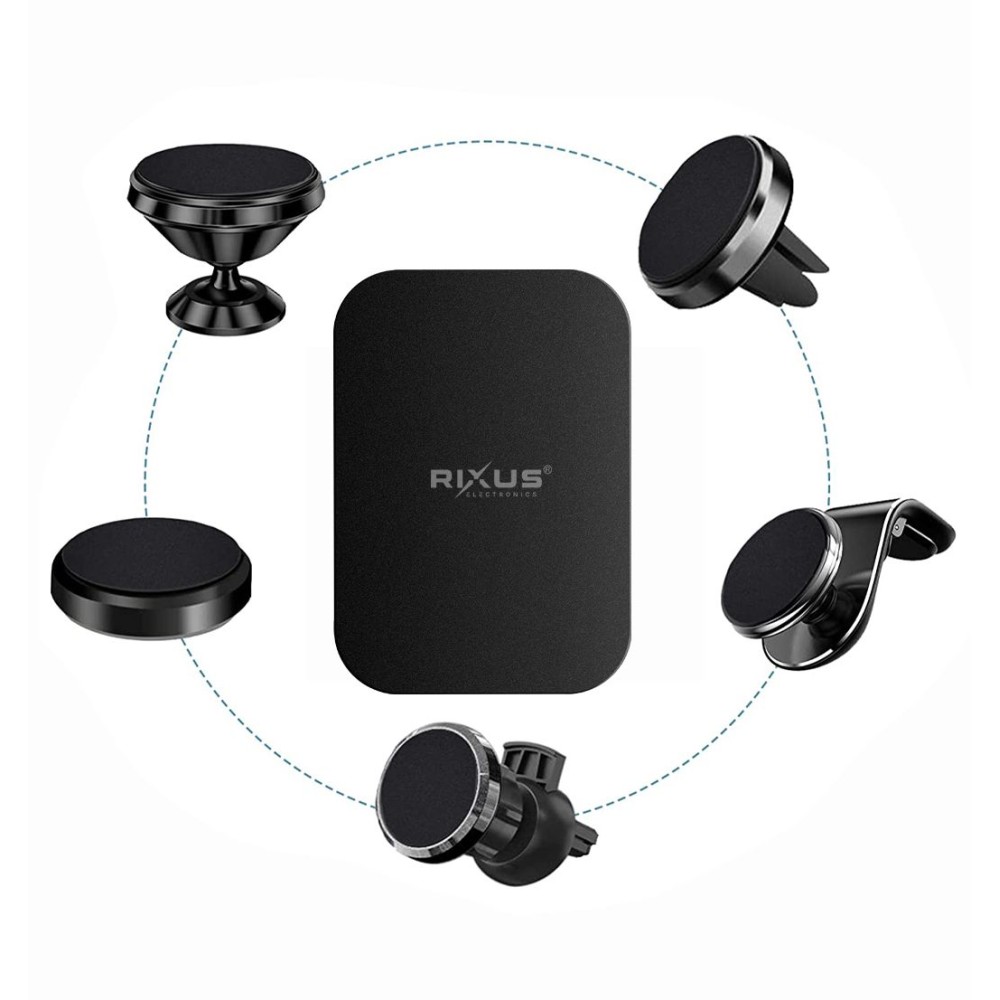 Rixus RXHM25 Phone Magnetic Sheet 4 Sets Black
