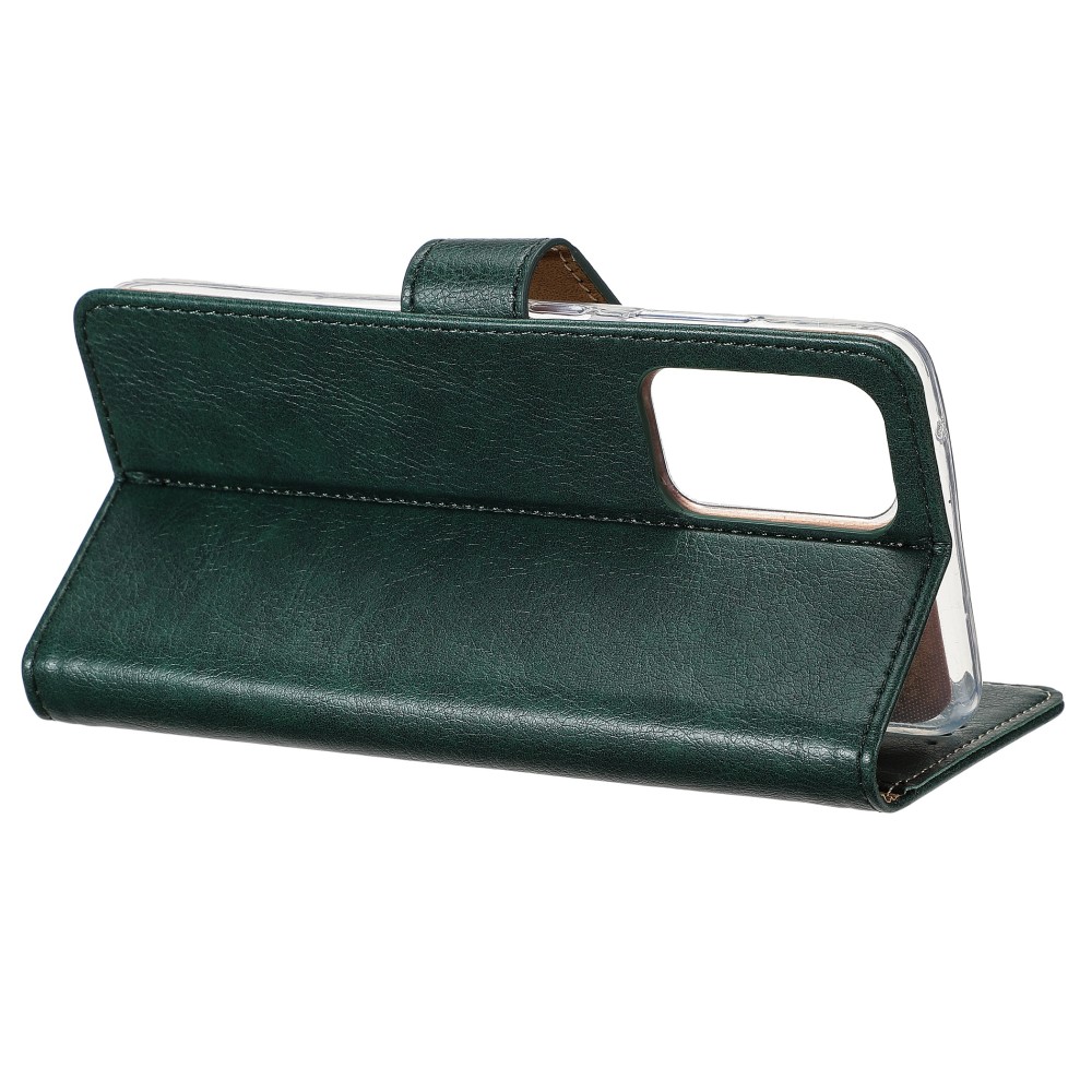 Rixus Bookcase For Samsung Galaxy A22 5G A226B Dark Green