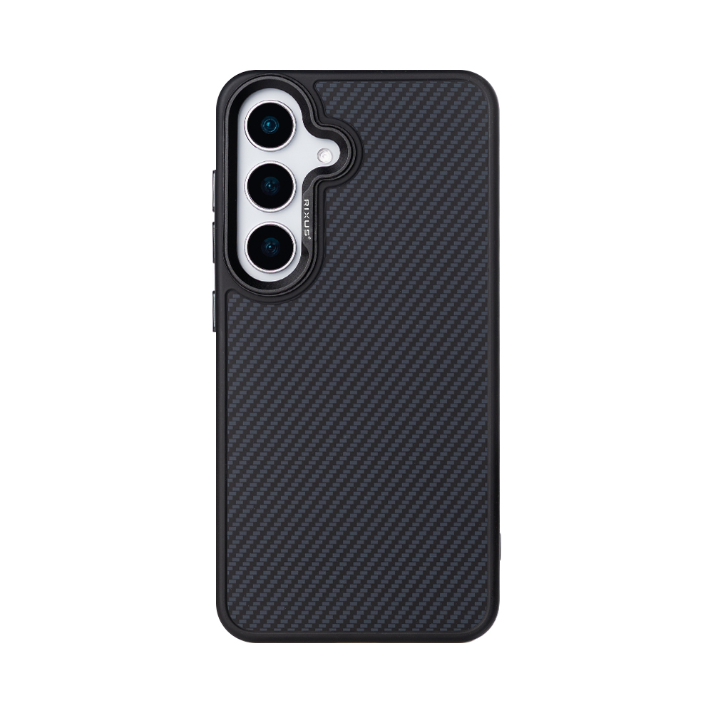 Rixus Mag Carbon With MagSafe For Samsung Galaxy S25 Plus S936B Titanium Black