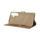 Rixus Bookcase For Samsung Galaxy A15 5G A156B Light Brown
