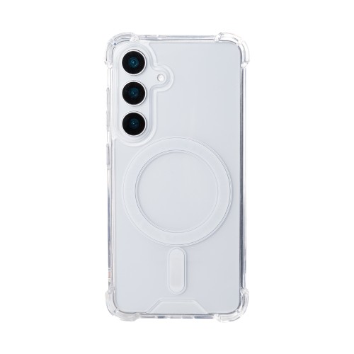 Rixus Anti-Burst Case With MagSafe For Samsung Galaxy S25 Plus S936B Transparent
