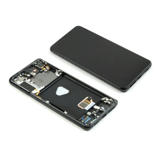 Samsung Galaxy S21 Plus 5G G996B Display And Digitizer With Frame Phantom Black Service Pack