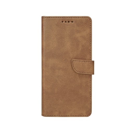 Rixus Bookcase For iPhone 16 Pro Max Light Brown