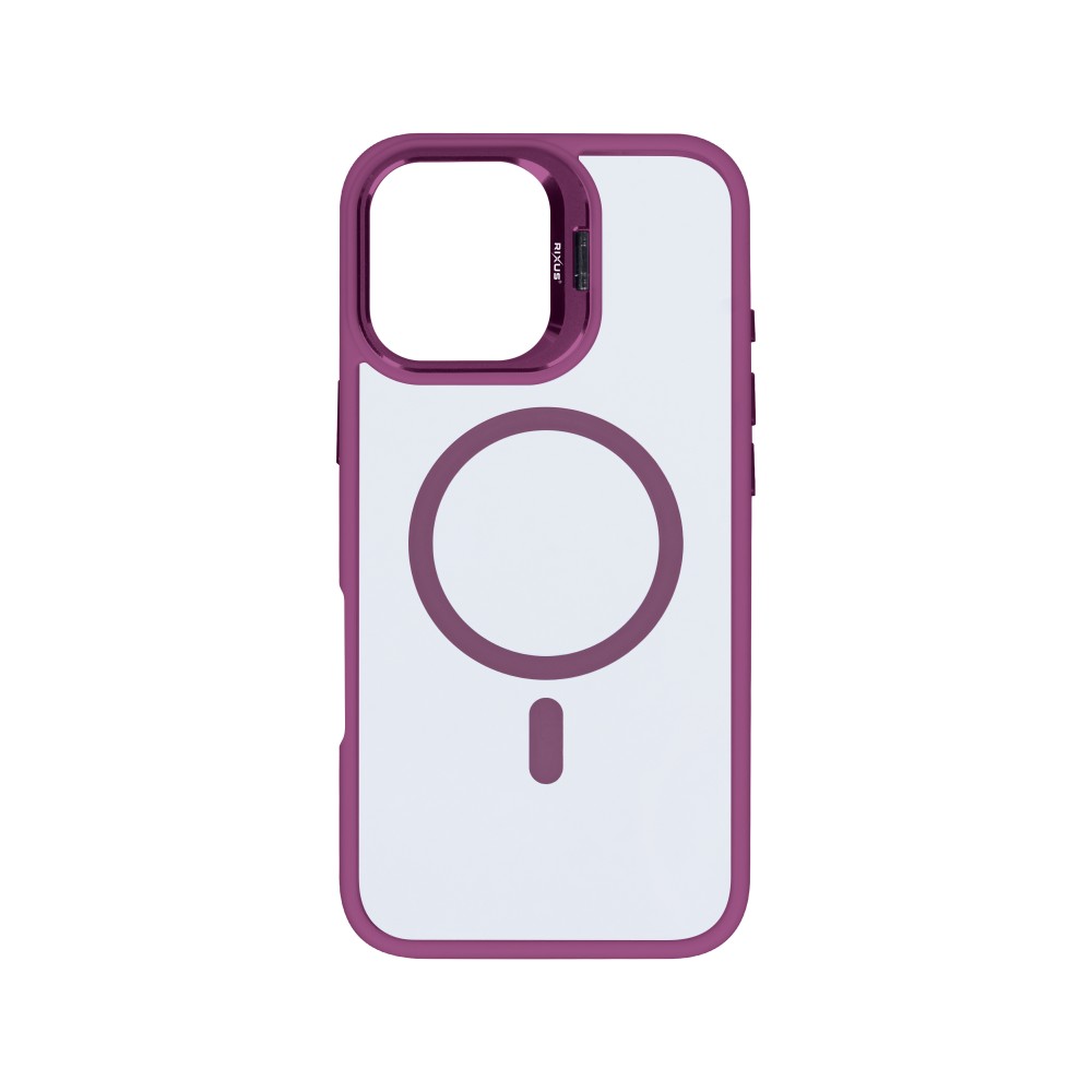 Rixus Classic 03 Case With MagSafe For iPhone 16 Dark Pink