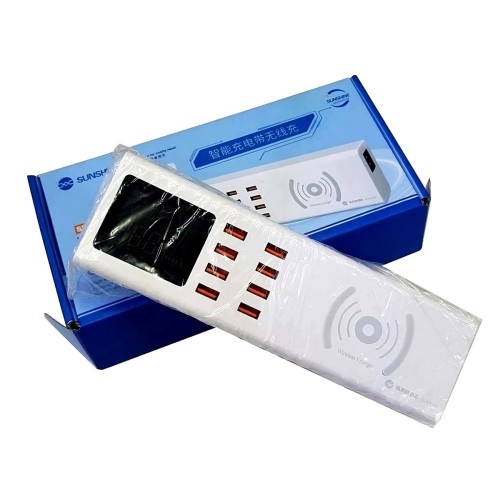 Sunshine SS-309WD 8 Port Smart Charger With Wireless Charger