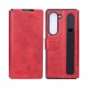Rixus Wallet Case For Samsung Galaxy Z Fold 5 With Pen Holder Red