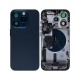 For iPhone 15 Pro Complete Housing Incl. All Small Parts Without Battery And Back Camera Blue Titanium