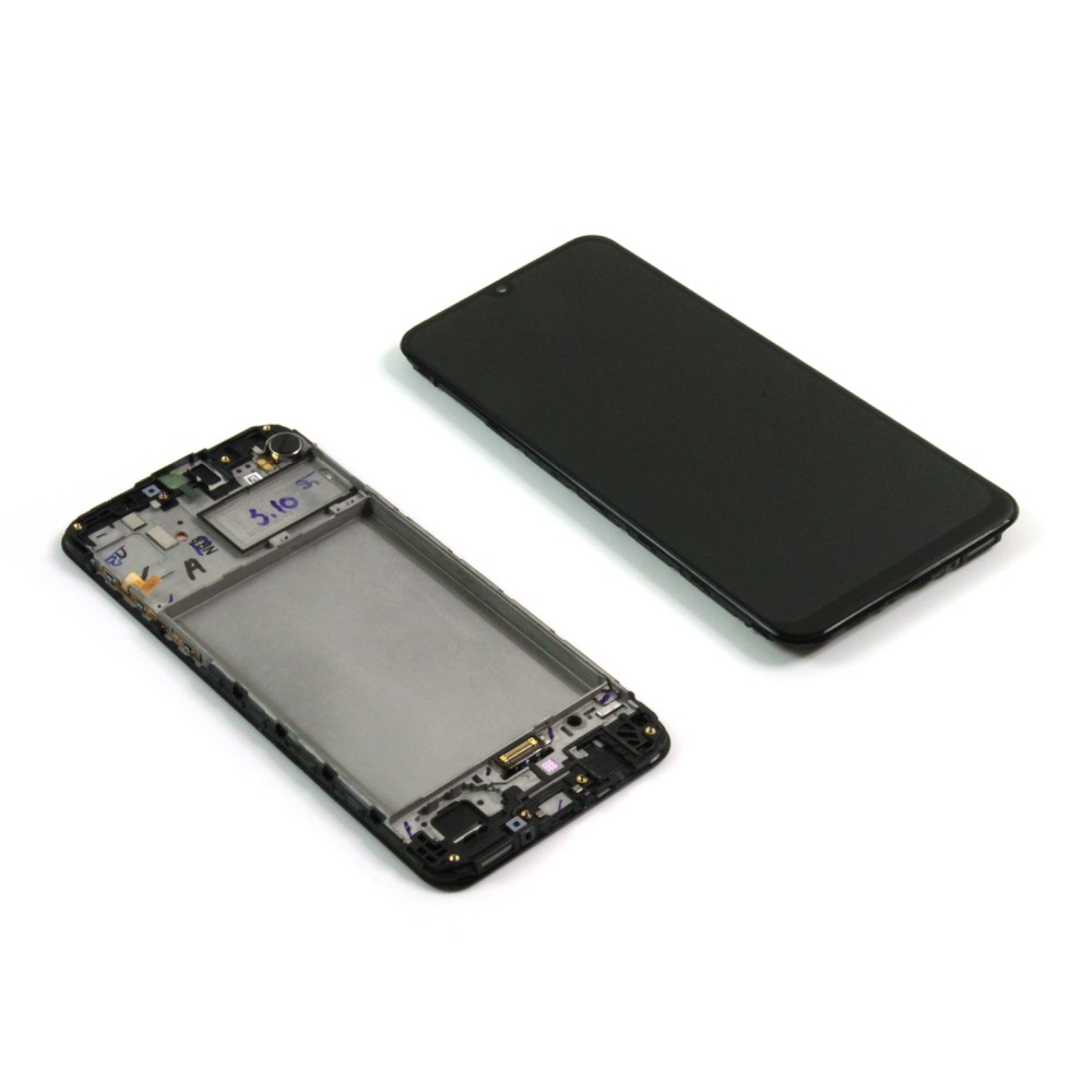 Samsung Galaxy M30s M307F Display And Digitizer With Frame Opal Black Service Pack