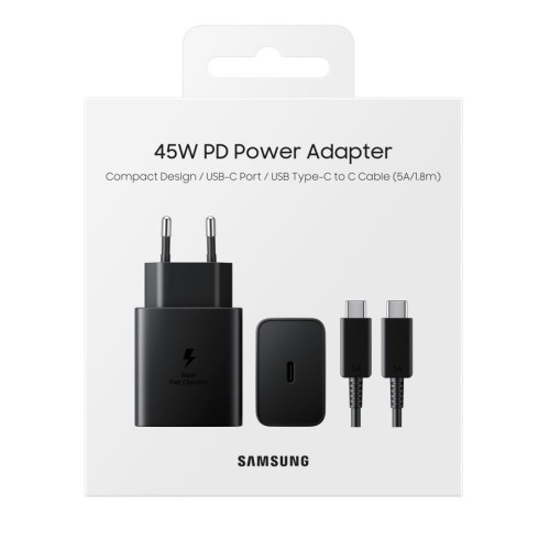 Samsung Super Fast Charger USB-C To USB-C Cable 180CM 45W EP-TA4510XBEGEU Black Service Pack
