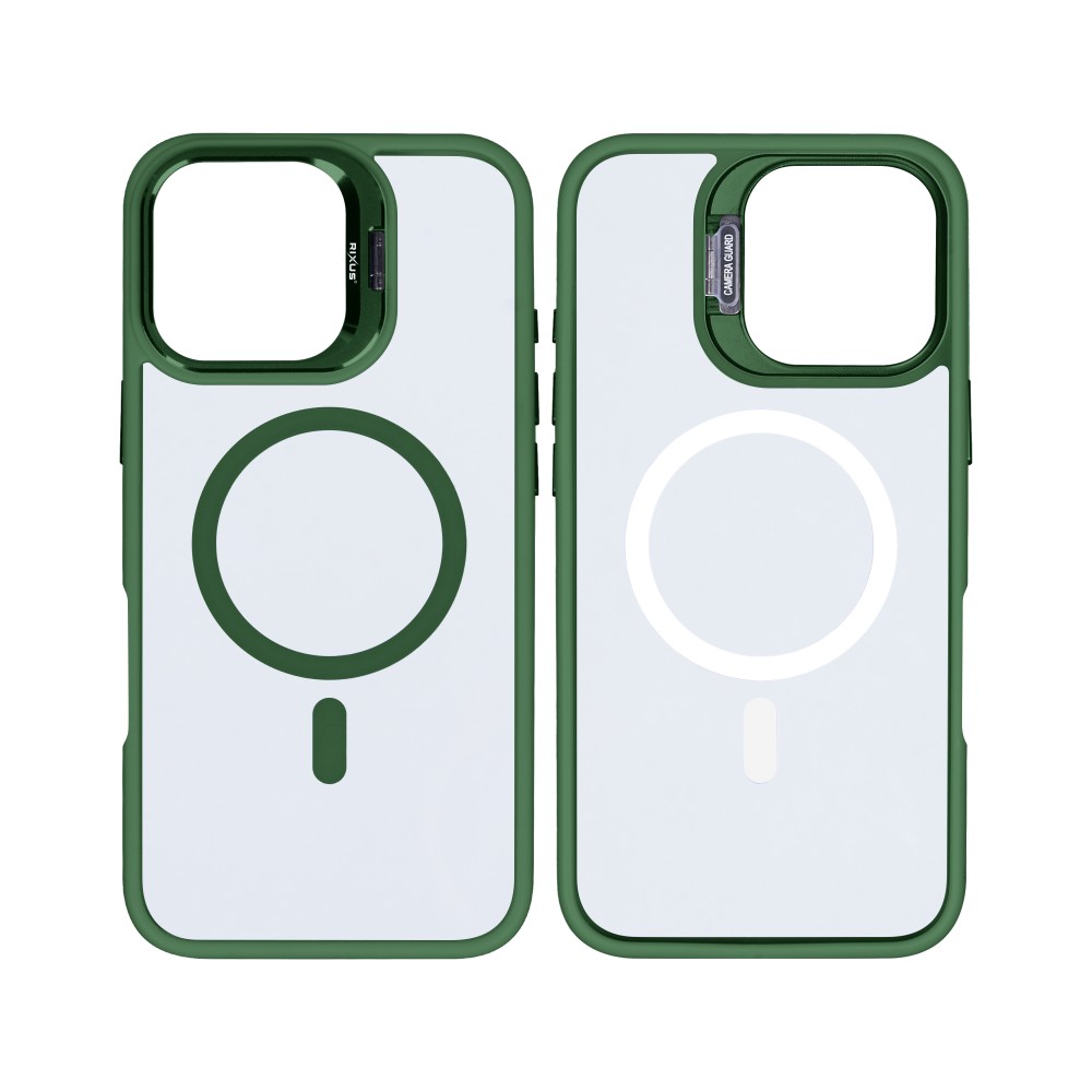 Rixus Classic 03 Case With MagSafe For iPhone 16 Pro Dark Green