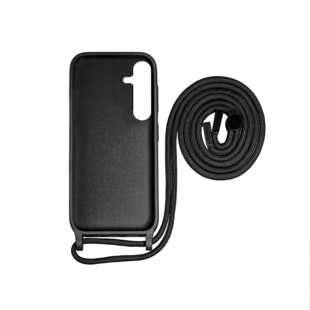 Rixus TPU Necklace Cord Cover For Samsung Galaxy A25 5G A256B Black