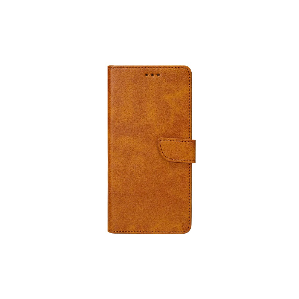 Rixus Bookcase For Samsung Galaxy A01 A015F Light Brown