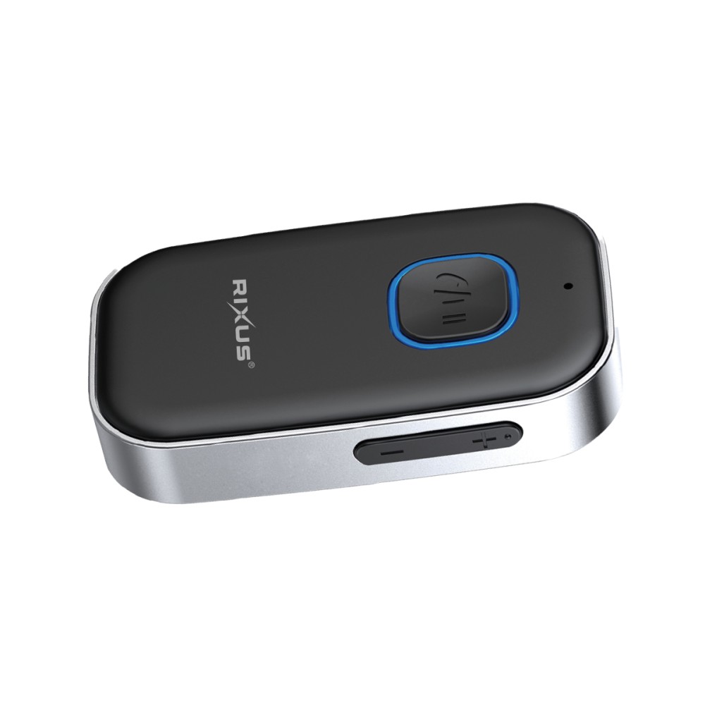 Rixus RXBT33 Bluetooth 5.0 And AUX Receiver Black Silver