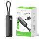 Rixus RXPB03B Digital Display Powerbank 5.000mAh With USB-C Cable Built-in Black