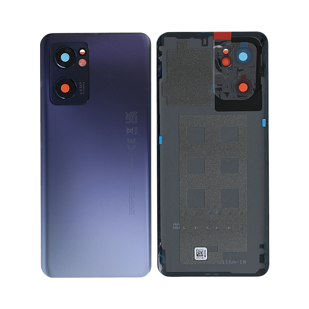 Oppo Reno 7 5G CPH2371, Oppo Find X5 Lite CPH2371 Back Cover Starry Black With Lens OEM