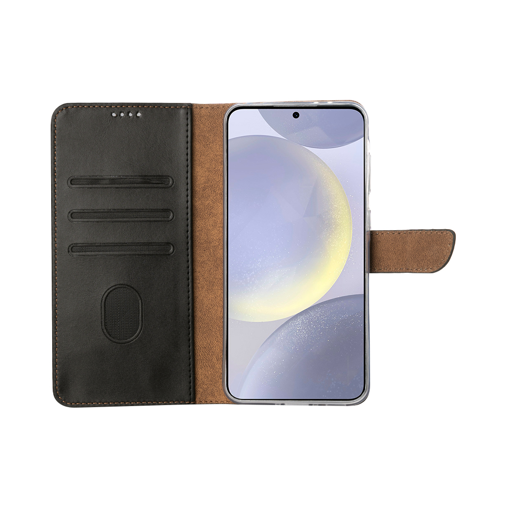 Rixus Bookcase For Samsung Galaxy S25 Plus S9360 Black