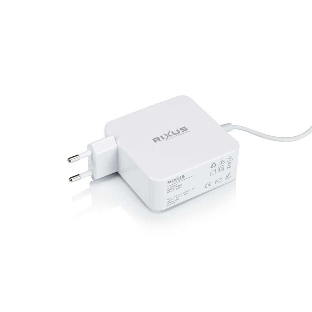Rixus RXMCL 60W Charger For Macbook L Tip