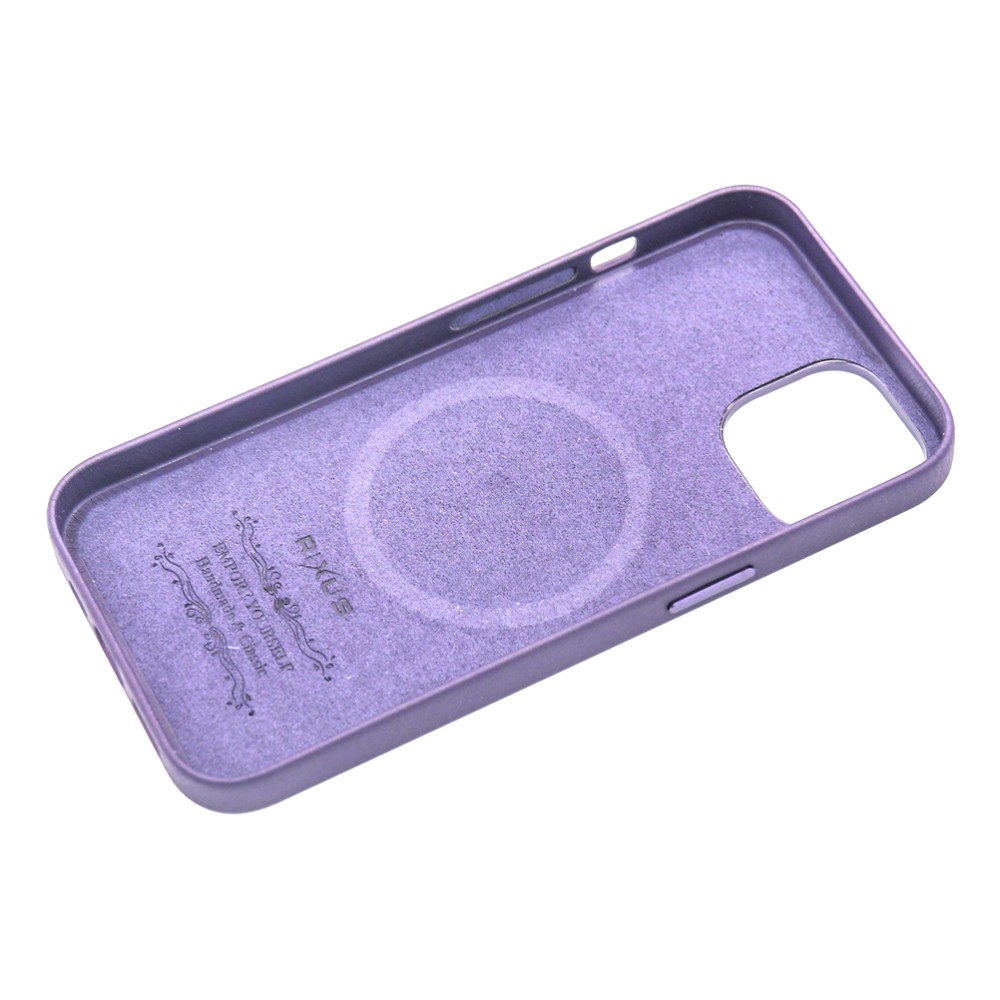 Rixus Classic 02 Case With MagSafe For iPhone 12,12 Pro Purple