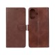 Rixus Bookcase For iPhone 16 Brown