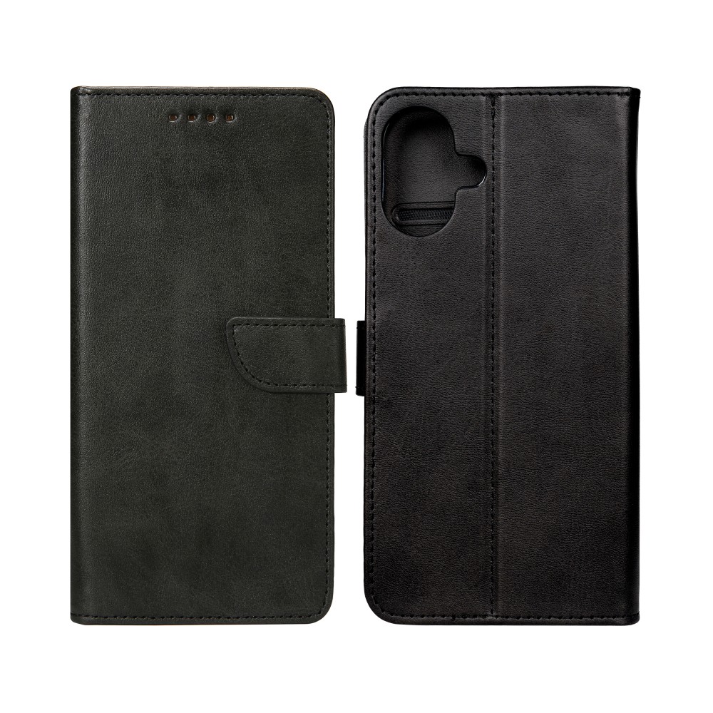 Rixus Bookcase For iPhone 16 Plus Black