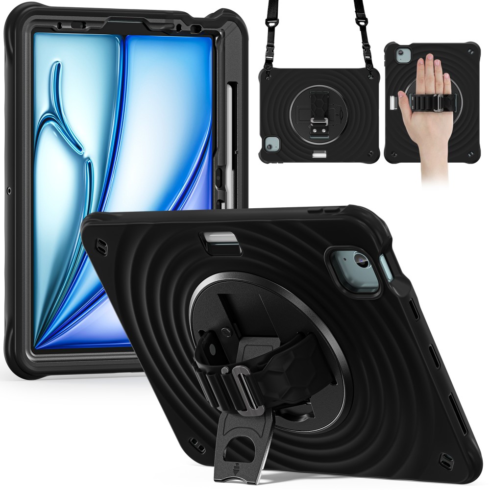 Rixus RXTC08 Anti Shock Case For iPad Air 11 (2024), Air 4 10.9 (2020), Air 5 10.9 (2022), Pro 11 (2018, 2020, 2021, 2022) Black