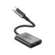 Rixus RXCR01 Type C To SD/TF Card Reader Adapter Space Gray