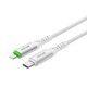 Rixus RXUC21L Auto Disconnect USB-C To Lightning Cable White