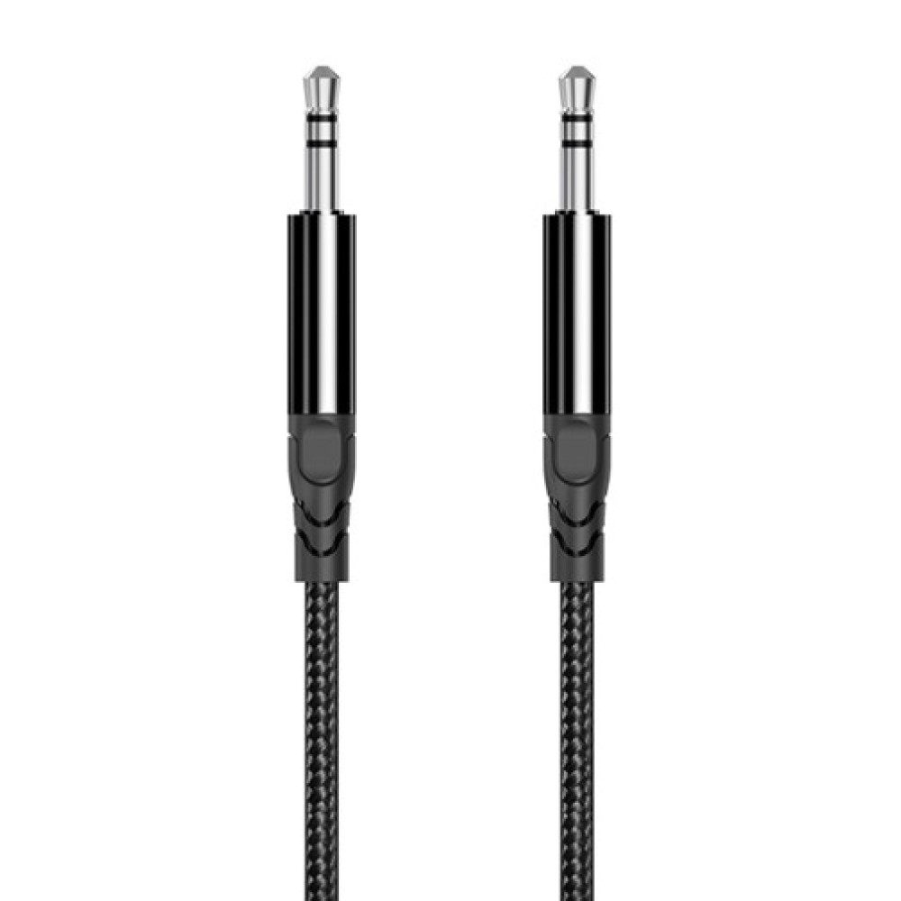 Rixus RXMU35 3.5mm AUX To 3.5mm AUX Braided Audio Cable 120CM Black