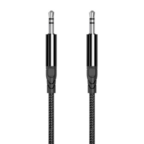 Rixus RXMU35 3.5mm AUX To 3.5mm AUX Braided Audio Cable 120CM Black