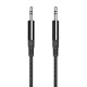 Rixus RXMU35 3.5mm AUX To 3.5mm AUX Braided Audio Cable 120CM Black