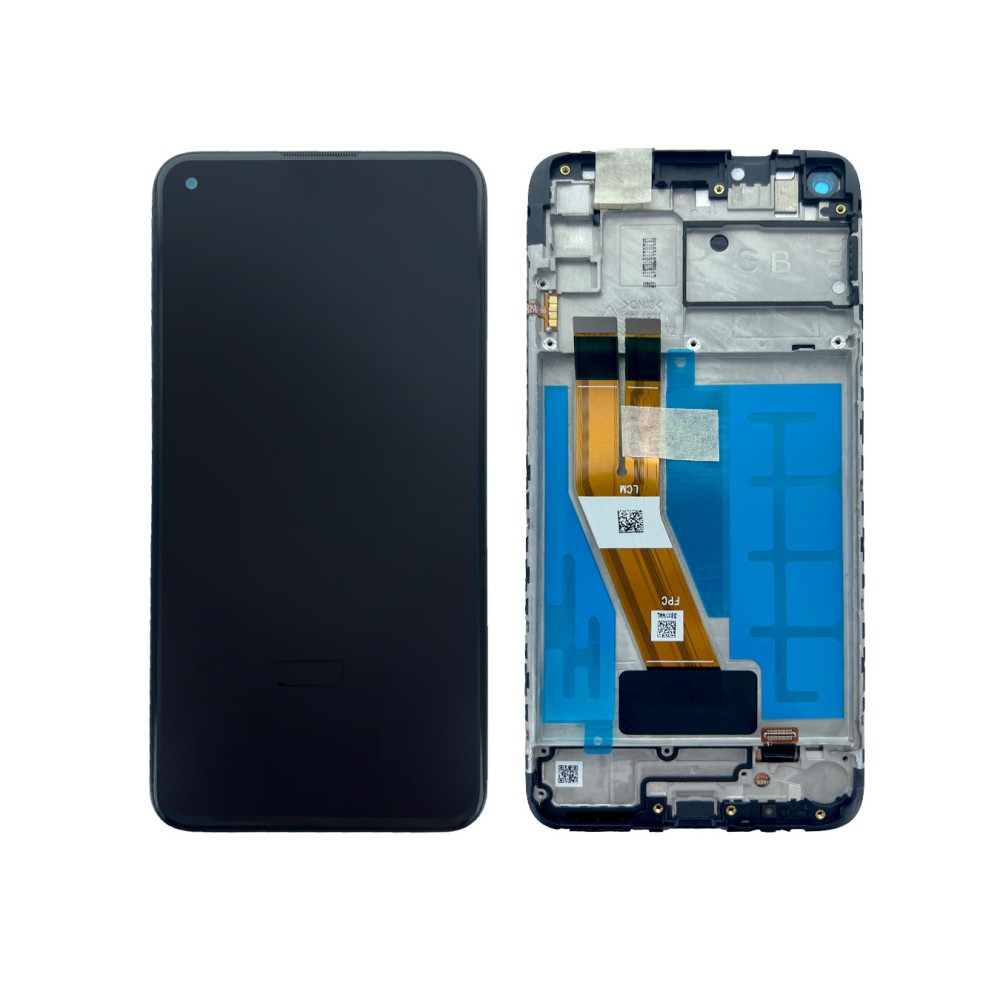 Samsung Galaxy A11 A115F Display And Digitizer With Frame Black Service Pack