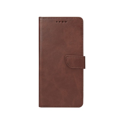 Rixus Bookcase For iPhone 16 Brown