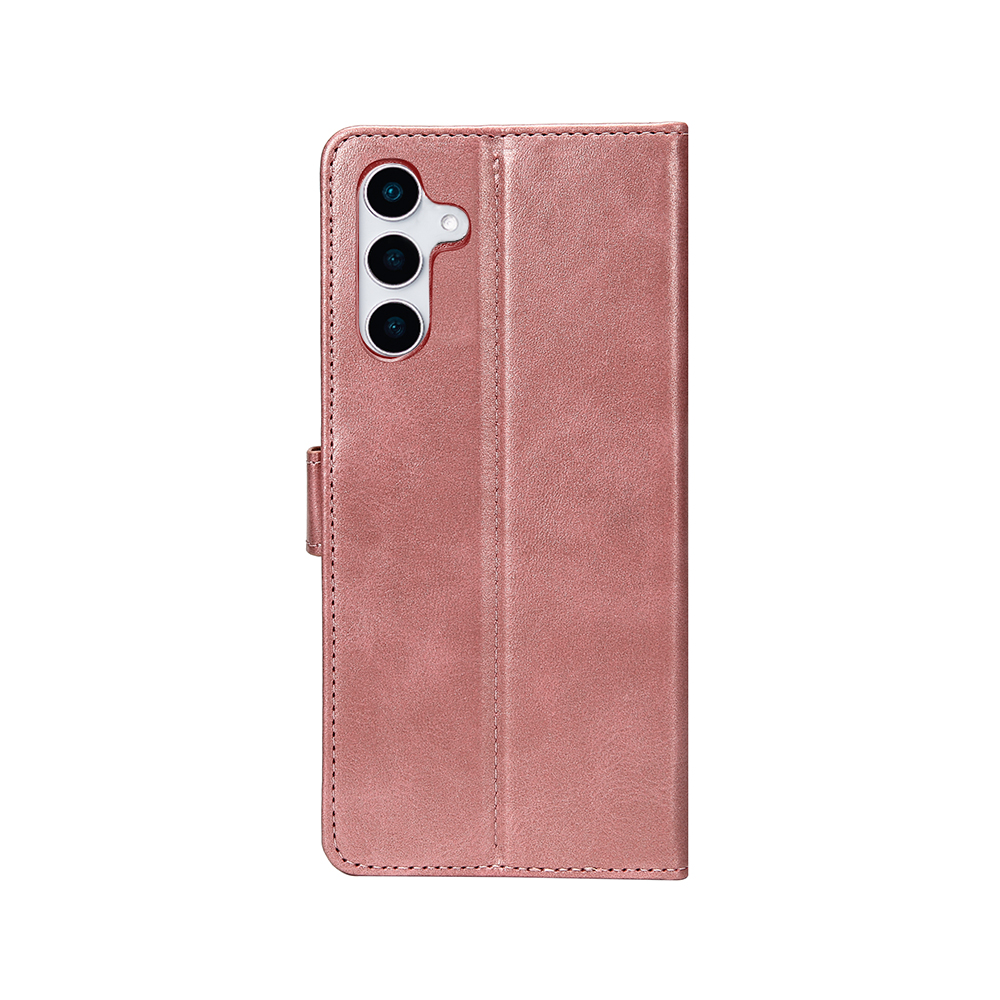 Rixus Bookcase For Samsung Galaxy S25 Plus S9360 Pink