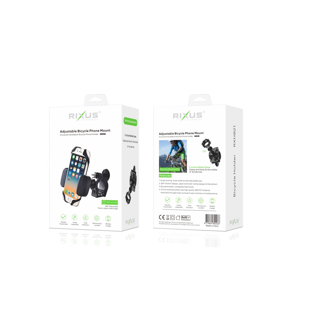 Rixus RXHB21 Adjustable Bicycle Phone Holder
