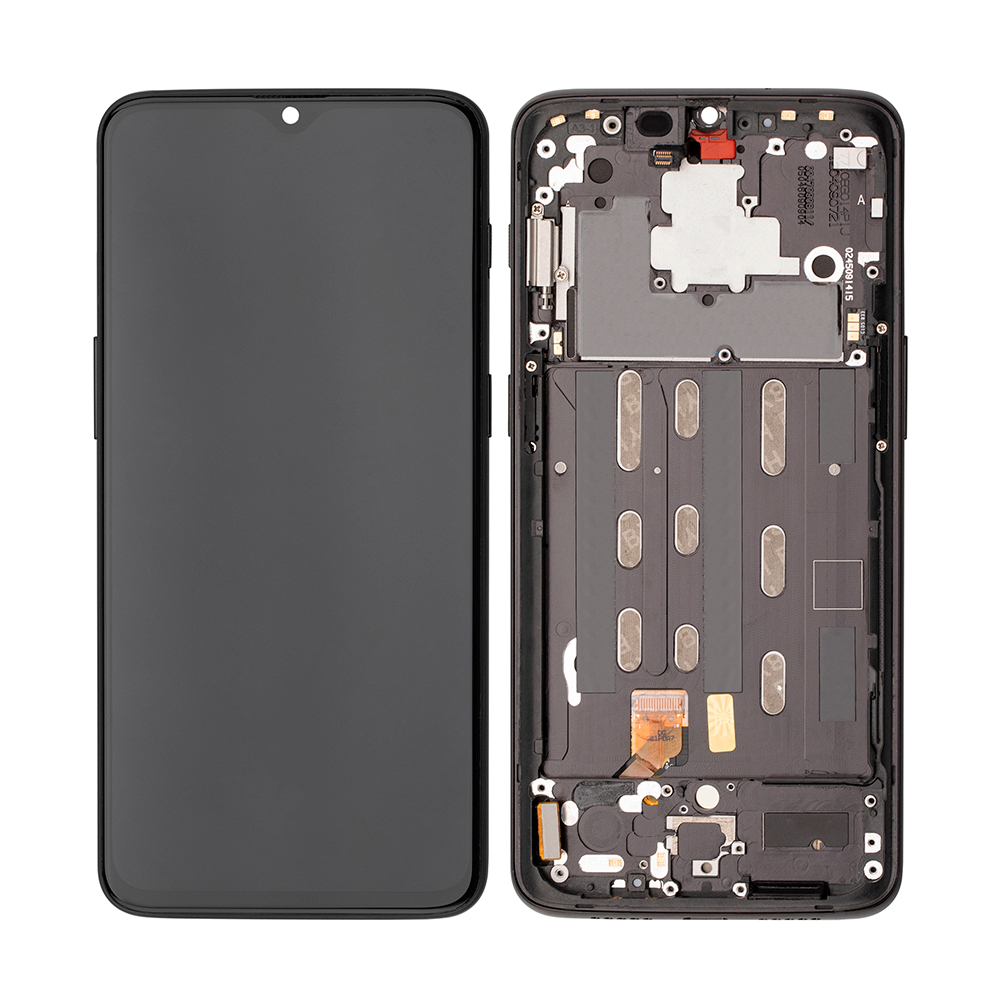 OnePlus 6T (A6010, A6013) Display And Digitizer With Frame Midnight Black OEM