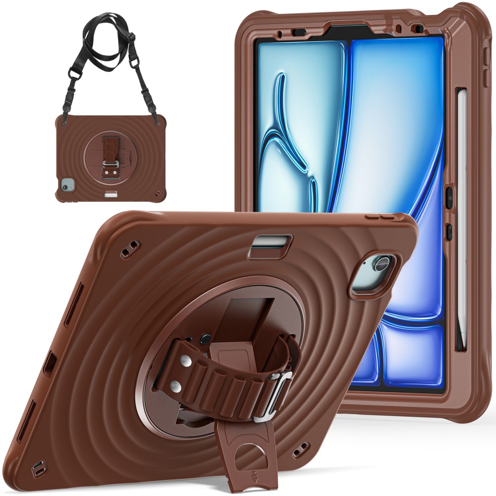 Rixus RXTC08 Anti Shock Case For iPad Pro 11 (2024) Chocolate